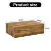 Modern MDF Coffee Table,39.3 Inch Rectangle Center Table with Wood Grain or Marble Grain Finish for Living Room-Baofuwish - 4 of 4