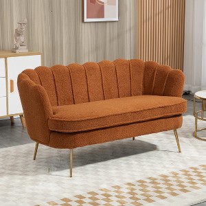 Hrinhom 59"W Upholstered Tufted Loveseat,Modern 2-Seater Sofa With Metal Legs - 1 of 4