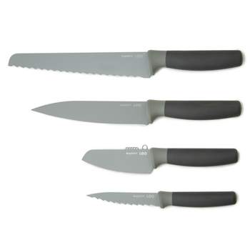 BergHOFF Balance 4Pc Nonstick Knife Set, Recycled Material, Protective Sleeve Included