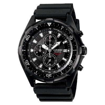 casio black diver watch