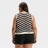 Women's Crewneck Crochet-Style Pullover Sweater Tank - A New Day™ - 2 of 3