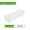 Wooakway 51" W × 13" H White PVC Outdoor Garden Fence Railing Planter Box for Flowers Vegetables - 4 of 4