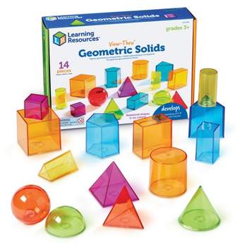 Learning Resources View-Thru Geometric Solids, 14 Pieces, Ages 8+