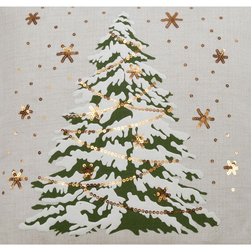 Saro Lifestyle Christmas Tree Throw Pillow With LED Lights, 5 of 7
