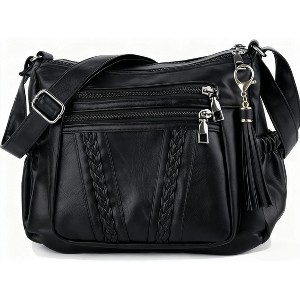 Crossbody Bags For Women Pocketbooks Soft PU Leather Purses and Handbags Multi Pocket Shoulder Bag - 1 of 4