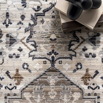 Nuloom Oliveira Floral Medallion Fringe Indoor Area Rug
