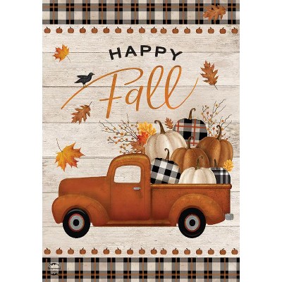 Happy Fall Pickup Truck Garden Flag 18