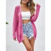 Womens Summer Lightweight Cardigan Long Sleeve Open Front Loose Beach Crochet Cover Up - 4 of 4