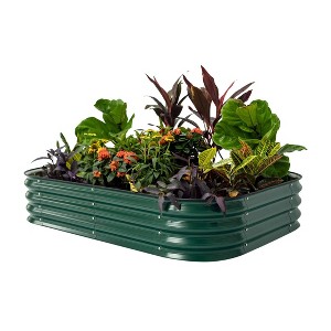 Vego Garden 6-in-1 Modular Rectangular Metal Outdoor Raised Garden Bed 42"x60"x11" - 1 of 4