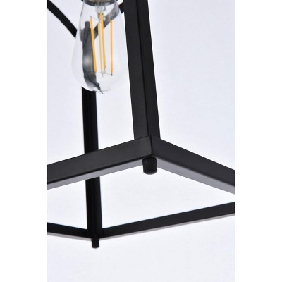 Black Iron Indoor/Outdoor 1-Light Flush Mount Fixture