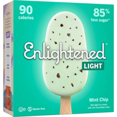 Enlightened Mint Chip Swirl Ice Cream Bars - 4pk