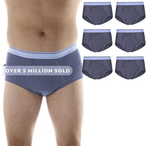 6-Pack Wearever Men's Classic Reusable Incontinence Briefs - 1 of 4