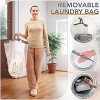Laundry Basket with Lid,Collapsible Clothes Hampers for Laundry with Handles and Removable Inner Bag,Large Hamper - 3 of 4