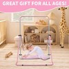 SEVOBAL Expandable Gymnastics Bar for Kids - Height Adjustable Junior Training Bar Folding Gymnastic Horizontal Bars Equipment, Pink, 48"*60"*60" - 4 of 4