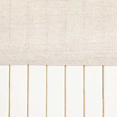 White Bamboo Laundry Hamper with Rope Handles and Lid