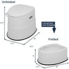VINGLI Portable Toilet | Indoor Outdoor Commode w/Detachable Inner Bucket, Removable Paper Holder, Included Toilet Brush & Trash Bags, White - 3 of 4