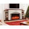 80" W Farmhouse Electric Fireplace Mantel - Holds 90” TV Stand - 4 of 4
