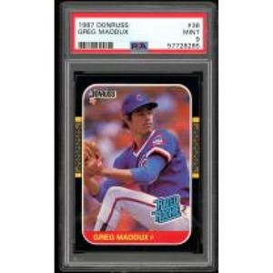 Greg Maddux Rookie Card 1987 Donruss #36 PSA 9 - 1 of 2