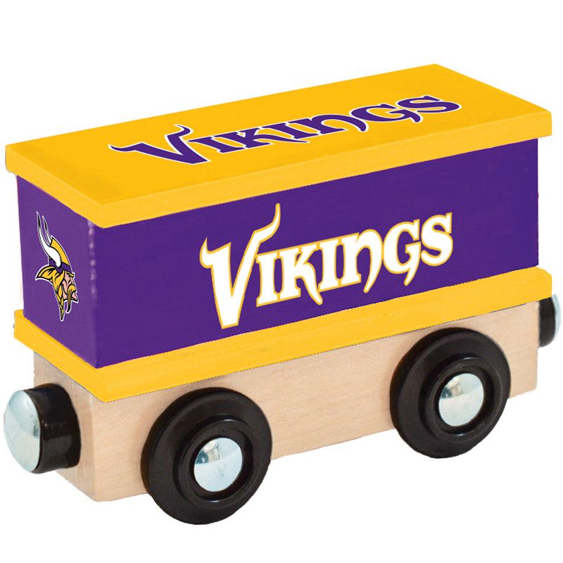MasterPieces Wood Train Box Car - NFL Minnesota Vikings, 2 of 6