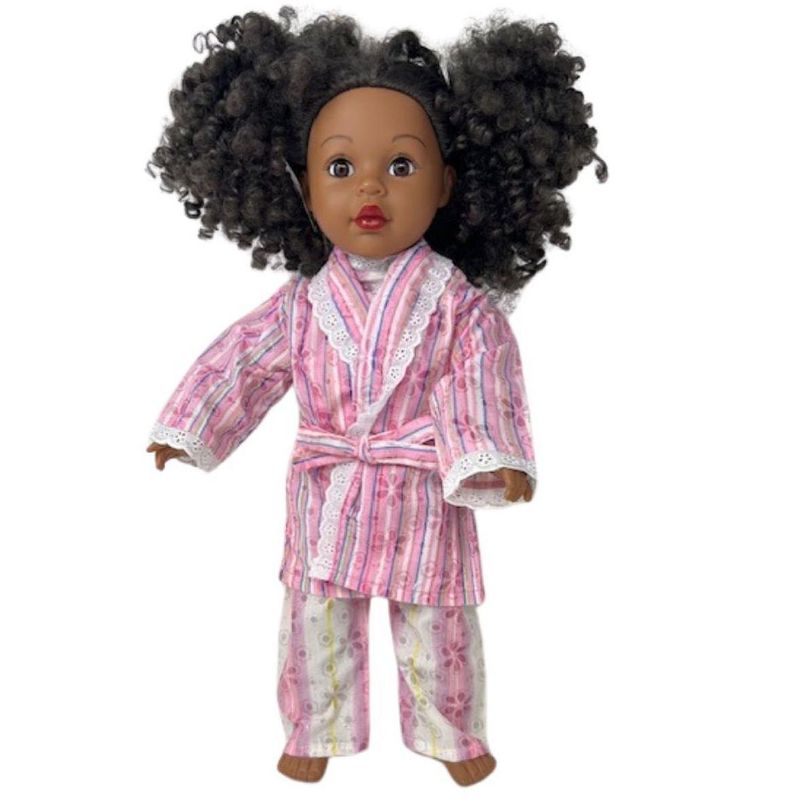 Doll Clothes Superstore Sparkle Pajamas And Bathrobe Fits Our Generation American Girl My Life Dolls, 2 of 5
