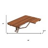 HomeRoots 14" X 32" Brown Teak Rectangular Shower Bench - 3 of 4