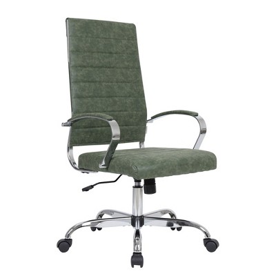 LeisureMod Benmar Modern High Back Leather Office Chair