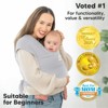 KeaBabies Original Baby Wraps Carrier, Baby Sling Carrier, Stretchy Infant Carrier for Newborn, Toddler - 3 of 4
