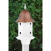Dovecote Manor Pure Copper Bird House - White - Good Directions: Mango Hardwood Base, No Assembly Required - 3 of 4