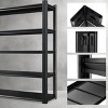 ALEXOUN 5 Tier Black Heavy Duty Metal Storage Shelves,Open Back Adjustable Shelves Strong Load Bearing for Garage,Pantry,Office. - 4 of 4