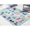 Eric Carle Alphabet Area Kids' Rug (6'6"x9'5") Blue - Home Dynamix: Playroom & Bedroom Typography Rug - 2 of 4