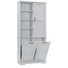 Chery Life Bathroom Storage Cabinet with Doors and Drawers, Tilt-Out Laundry Hamper, Multiple Storage Space, Freestanding Style - 4 of 4