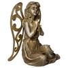Northlight 14.5" Sitting Angel with Cross Garden Statue Outdoor Decoration - Brown - 3 of 4