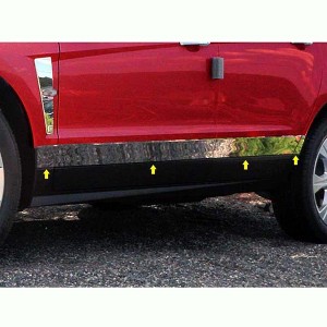 QAA is Compatible with 2010-2016 Cadillac SRX 8 Piece Stainless Rocker Panel Trim, Lower Kit, 3.5" - 3 0.75" Tapered Width TH50260 - 1 of 3