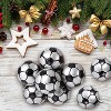 24Pcs 2.36in/6cm Sports Theme Christmas Tree Ball with Sparkle, Hanging Ornaments Set for Home Holiday Party Wreath Garland Fireplace Decor - 4 of 4