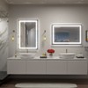 Apmir Super Bright Front & Back LED Lighted Anti-Fog Tempered Glass Bathroom/Vanity Mirror with ETL & 3-Year Warranty - 4 of 4