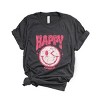 Simply Sage Market S.W.Smiley Pink Smiley Distressed Short Sleeve Tee - 2 of 4