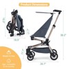 Lightweight Stroller for Airplane,Compact Strollers for Travel,Foldable Toddler Pushchair with Carry Bag, Storage Basket, Rear Brakes, Awning - 2 of 4