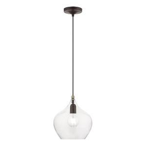 Livex Lighting Aldrich 1 - Light Pendant in  Bronze/Antique Brass - 1 of 4