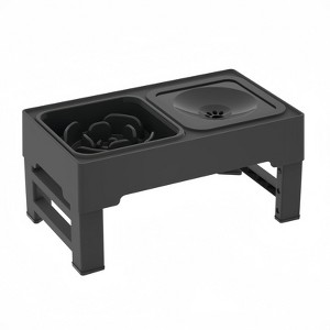 GustoWave Elevated Dog Bowls, 4 Adjustable Heights Raised Dog Bowl Stand with Stainless Steel Dog Food Bowls, Anti Slip Dog Water Bowl - 1 of 4