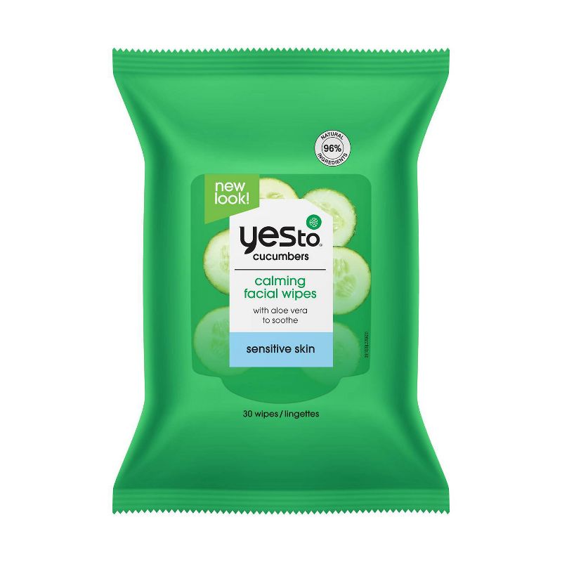 Yes to Cucumbers Hypoallergenic Facial Wipes - 30ct, 1 of 8