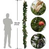 COZONY 9-Foot Norfolk Pine Christmas Garland, Realistic Artificial Cedar Greenery Garland for Holiday Mantle Indoor Decor - 2 of 4