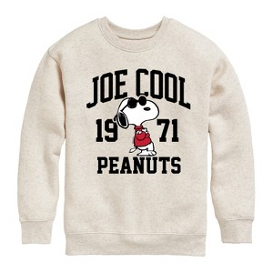 Boys' - Peanuts - Joe Cool Graphic Long Sleeve Fleece Sweatshirt - 1 of 4