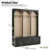 Lycvki 74.8"H Arched Design Wooden Hall Tree with Entryway Bench and 8 Retro Hooks - 4 of 4