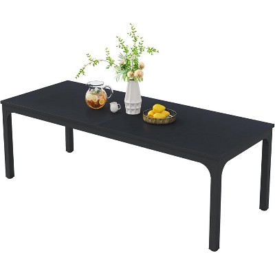 Vynxaria Large Rectangle Dining Table, Modern Kitchen Dinner Table for Family Gatherings, Dining Room Furniture