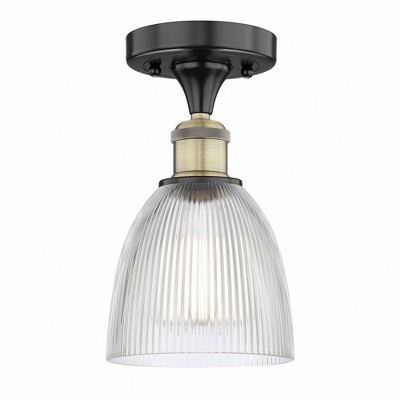 Castile - 1 Light Semi-Flush Mount In Industrial Style-9.75 Inches Tall and 6 Inches Wide
