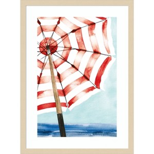 Amanti Art Surf and Sun I Red by Mercedes Lopez Charro Wood Framed Wall Art Print - 1 of 4