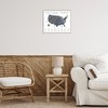 Stupell Industries National Parks United States Adventure Map Blue White Framed Giclee Art, White, 20" x 16" - 3 of 4