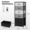 Pellebant Vertical Dresser for Bedroom 6 drawer Storage Tower Steel Frame Wood Top Easy Pull Non-woven Fabrics Drawer - 2 of 4