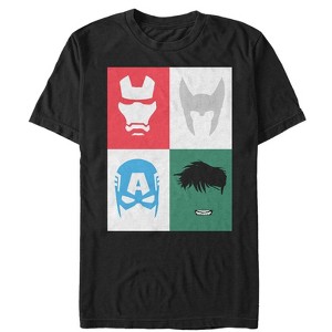 Men's Marvel Avenger Masks T-Shirt - 1 of 4