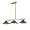 Cobalt 3-Light Billiards Light with Conical Metal Shades - Perfect for Game Rooms - 2 of 4